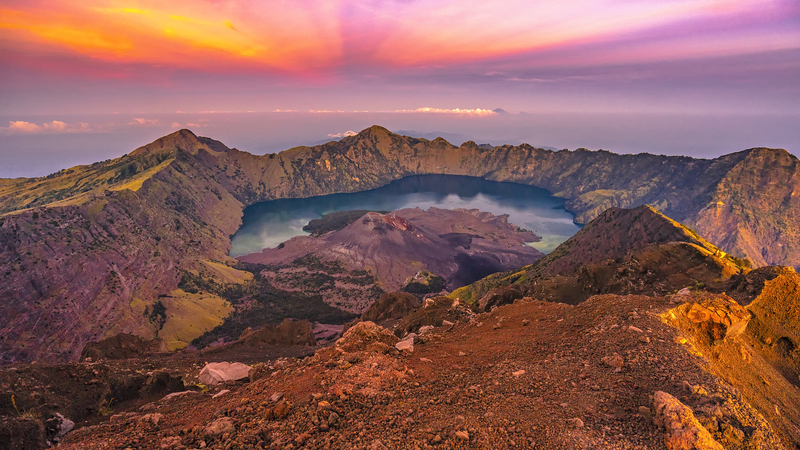 Sunset from Rinjani Bali