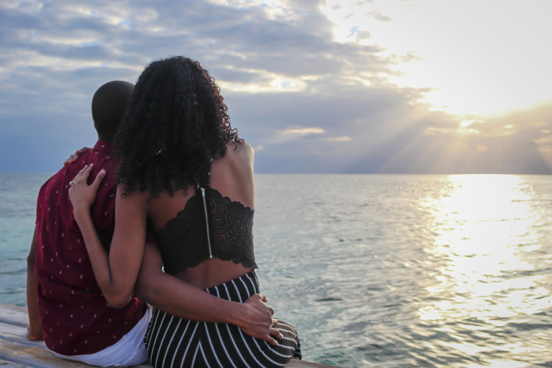 Couple on honeymoon beach — Traveling Turtle